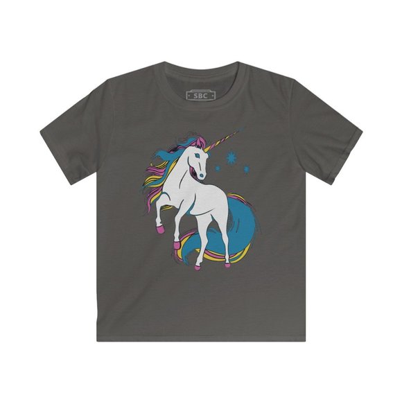 SBC Kids Unicorn Magic Short Sleeve Navy Tee - Picture 3 of 10